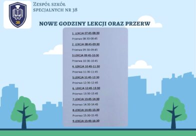 Nowe godziny lekcji oraz przerw